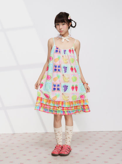 FRUITS - Fruit Ruffle Cami Dress dress Fruits