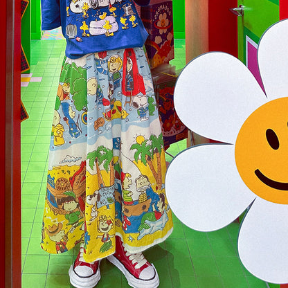 made in zzz - Snoopy High Waist Skirt skirt made in zzz