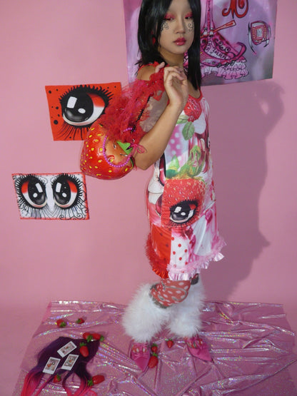 ki00bi00 - Strawberry Dreamcore Fitted Tank camisole ki00bi00