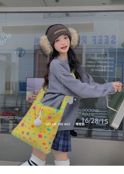 LET ME SEE - Kawaii Color Dot Shoulder Bag bag let me see