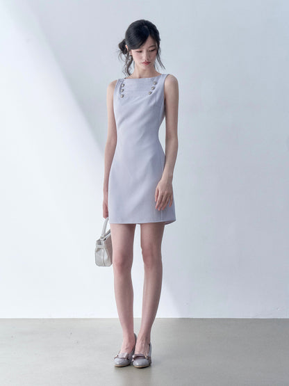 SOS SEAMSTRESS - Lilac Button Midi Dress dress SOS SEAMSTRESS