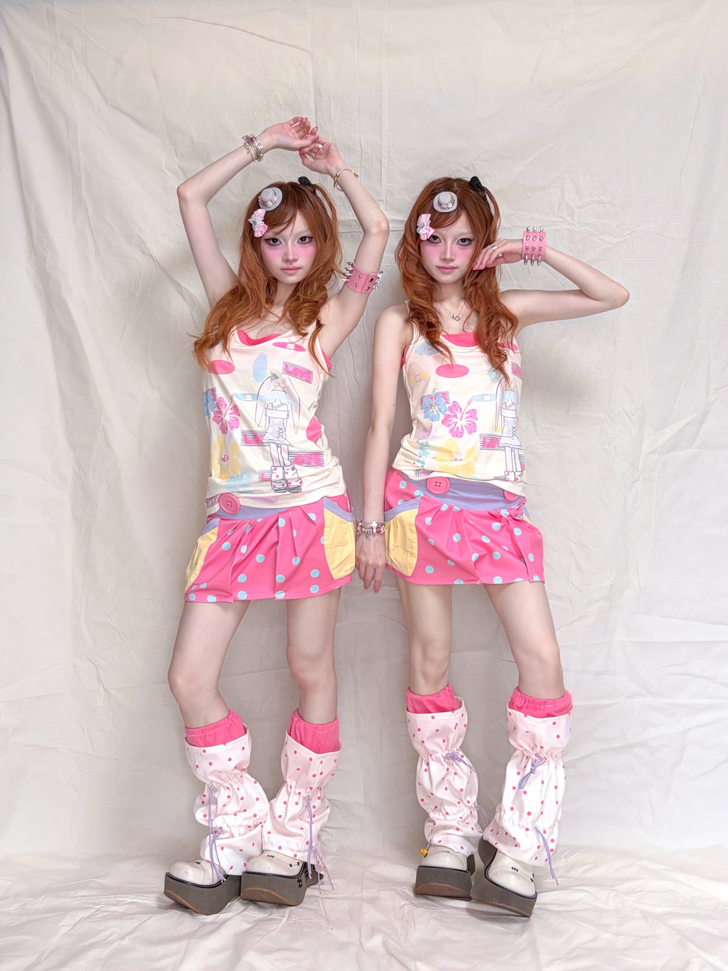 YJM with biubiu - Vintage LOVE Layered Tank Top camisole YJM with biubiu