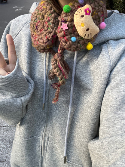 Corner Party - Kawaii Knit Kitty Earmuffs ear cover Corner Party