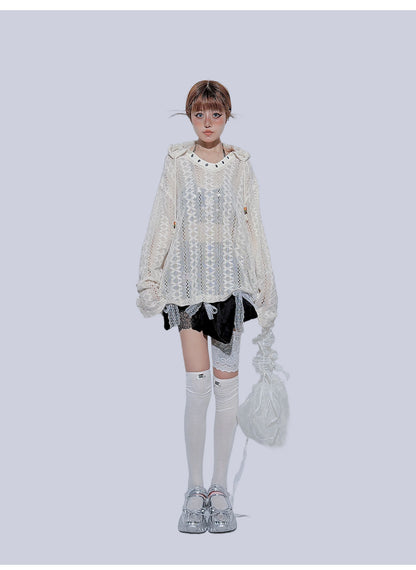 FANLOVEGIRL - Black Lace Cake Mini Skirt skirt FANLOVEGIRL