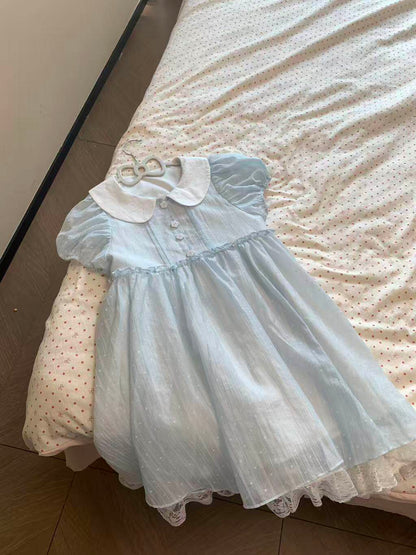 Blurred Bear - Light Blue Princess Dress dress Blurred Bear