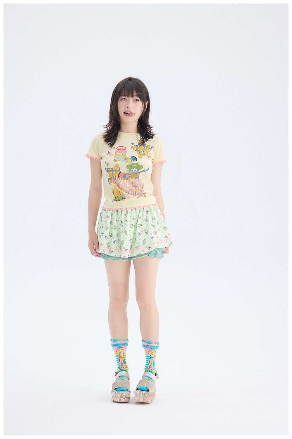 tntntutu - Angel Star Graphic Tee | Fairy Kei Pastel Kawaii Harajuku T-Shirt tee tntntutu