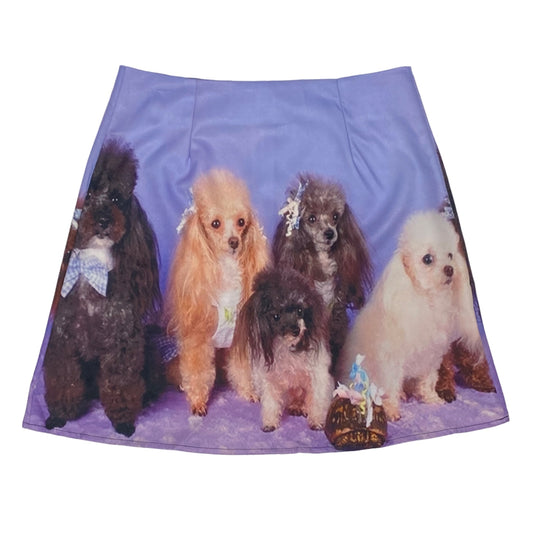 BunnyBunnyGun - Harajuku Dog Print Mini Skirt Kawaii Street Style skirt bunnybunnygun S