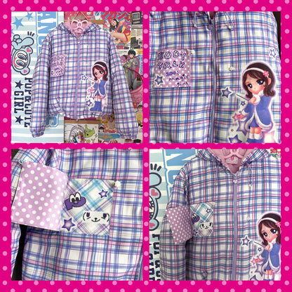 Bodytalk - Purple Puffy Y2K Padded Jacket coat bodytalk