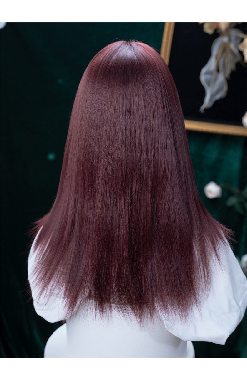 Alice Garden - Wine Red Mid-Length Wig wig Alice Garden