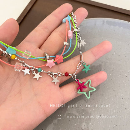 Dopamine Color Star Choker Necklace necklace GIRL INSTITUTE