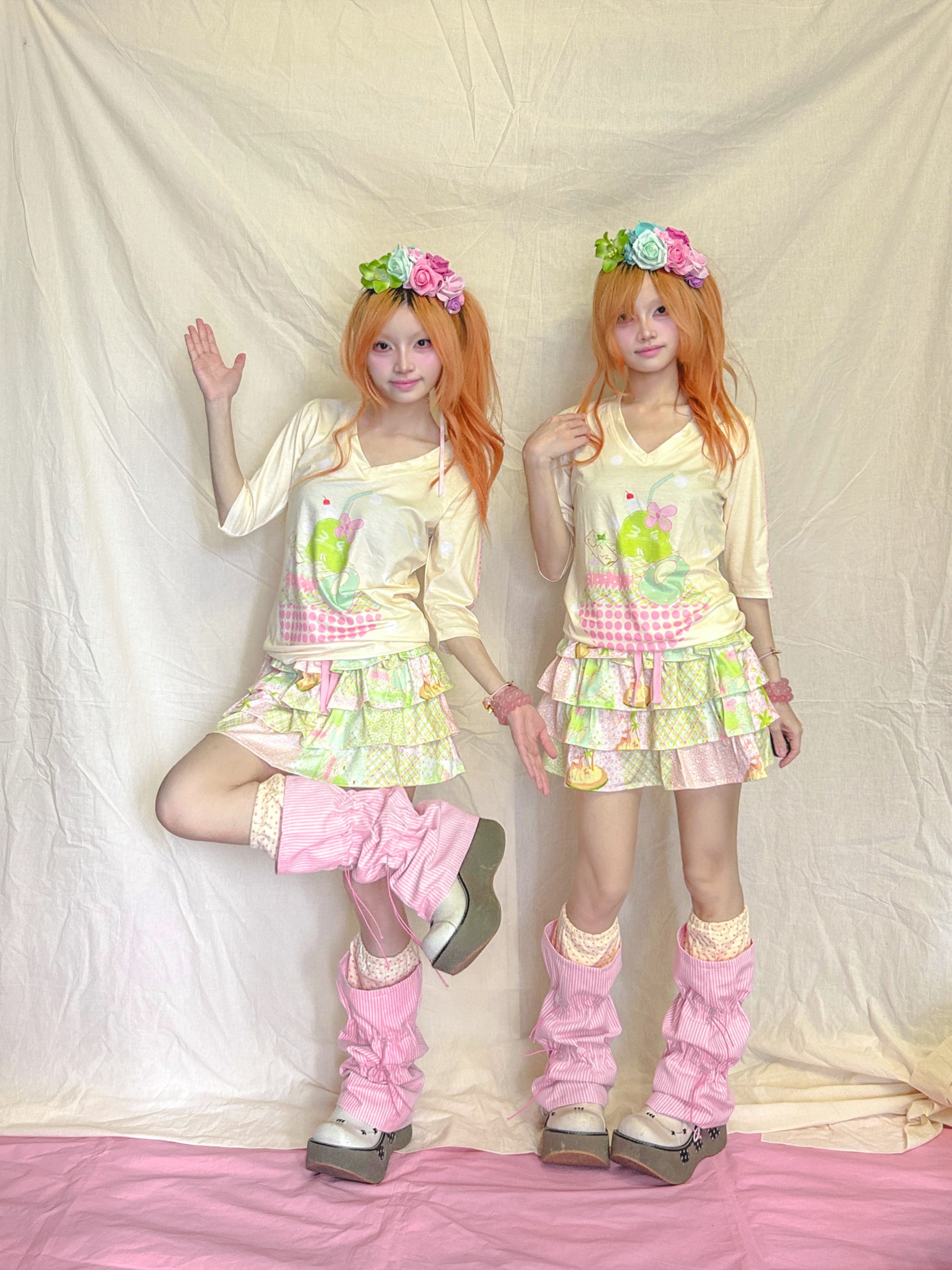 YJM with biubiu - Decora Kei Ruffle Cake Skirt skirt YJM with biubiu