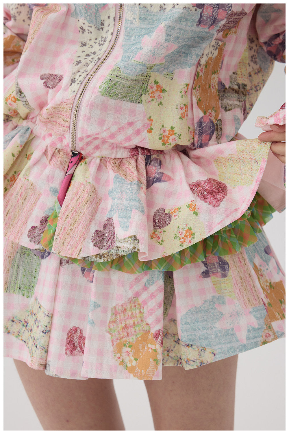 tntntutu - Pink Lace Hoodie Skirt Set set tntntutu