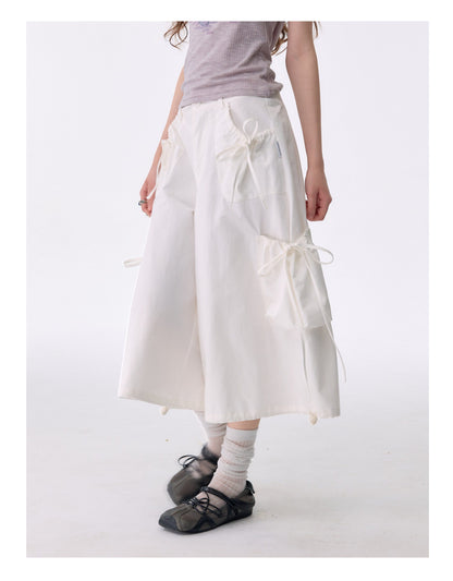 ziziFei - White Pocket Wide Leg Pants pants ziziFei