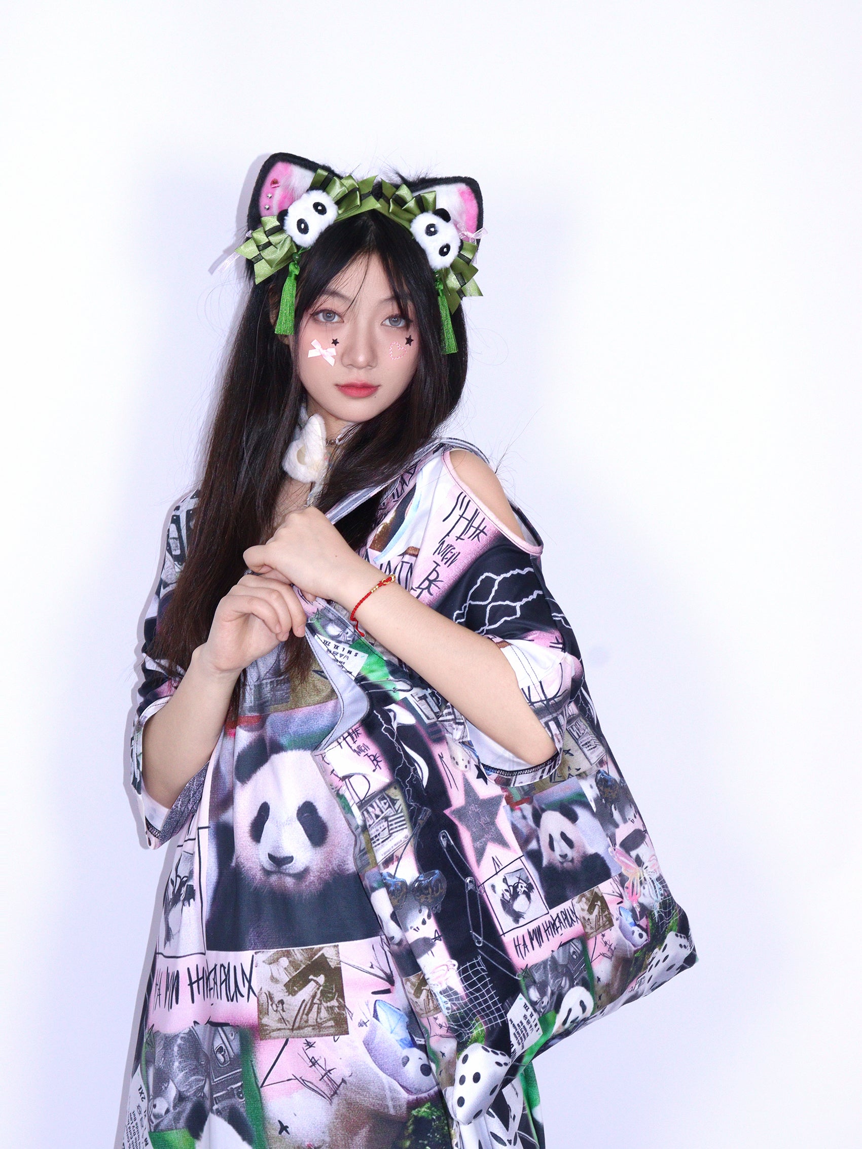 LEERROO - Y2K Panda Canvas Shoulder Bag bag Leerroo