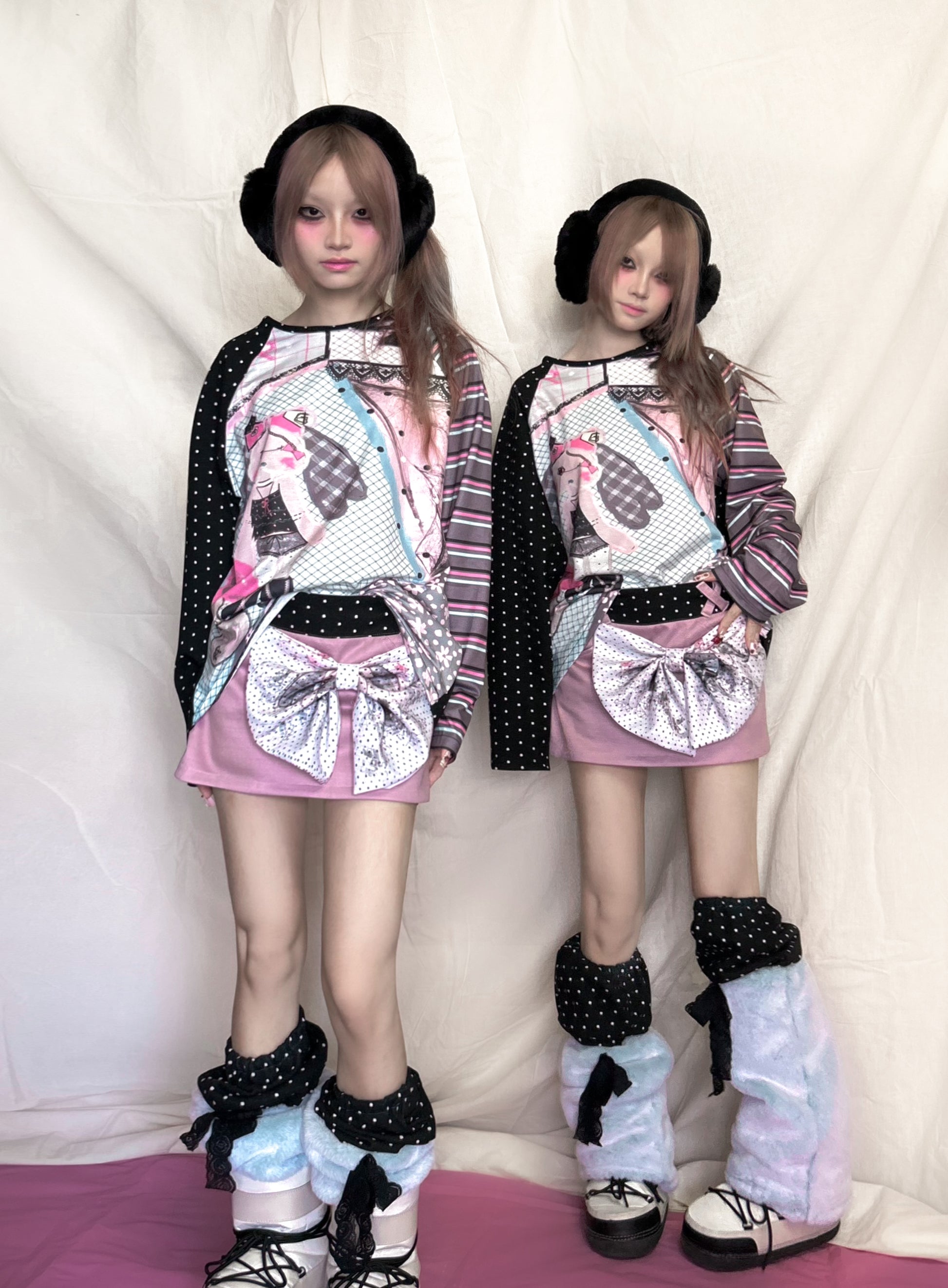 YJM with biubiu Dreamy Butterfly Skirt | Polka Dot Mini Skirt – Harajuku Y2K Bow Accent Skirt skirt YJM with biubiu