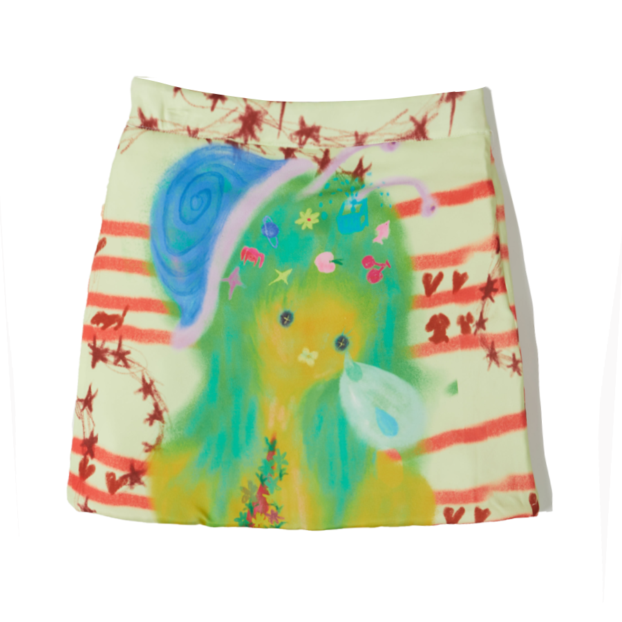 Harajuku Skirt Colorful A-line Skirt Dopamine Prints Skirt skirt Moon Meadow
