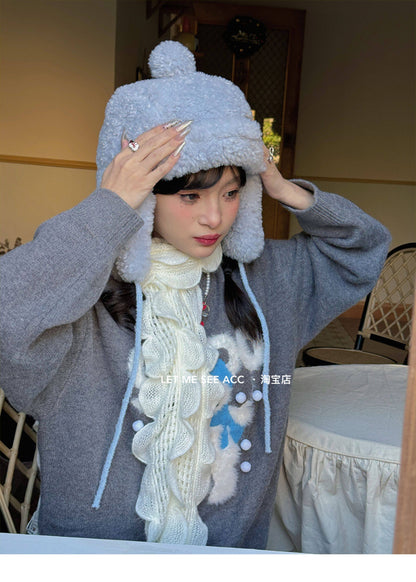 LET ME SEE - Y2K Vintage Crochet Fringe Knit Scarf scarf let me see