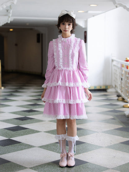 Nanjun Vintage - Pink Lace Cake Dress dress Nanjun Vintage