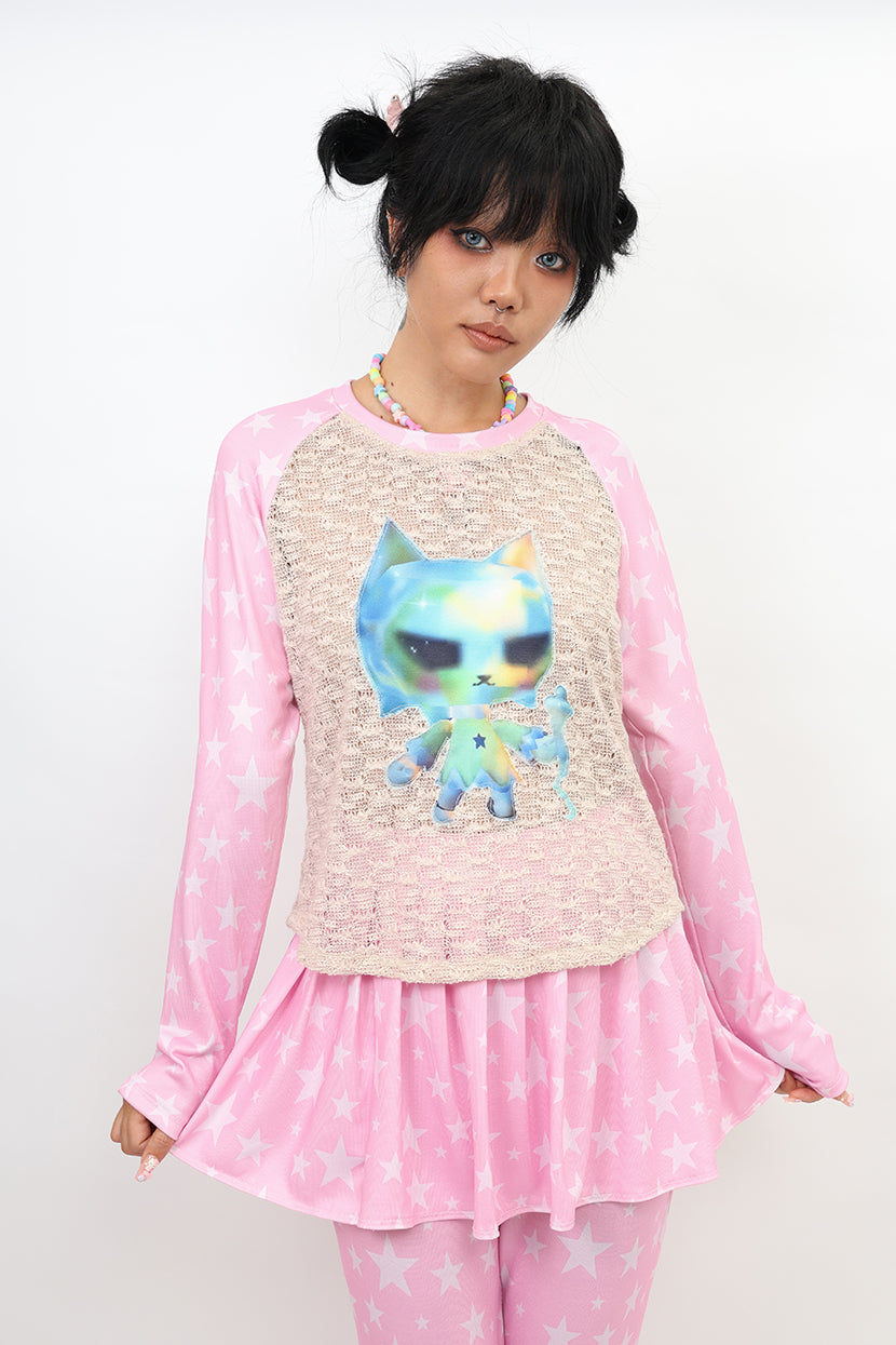 NIHONKIDS - Decora Kei Patchwork Long Sleeve Tee shirt NIHON KIDS