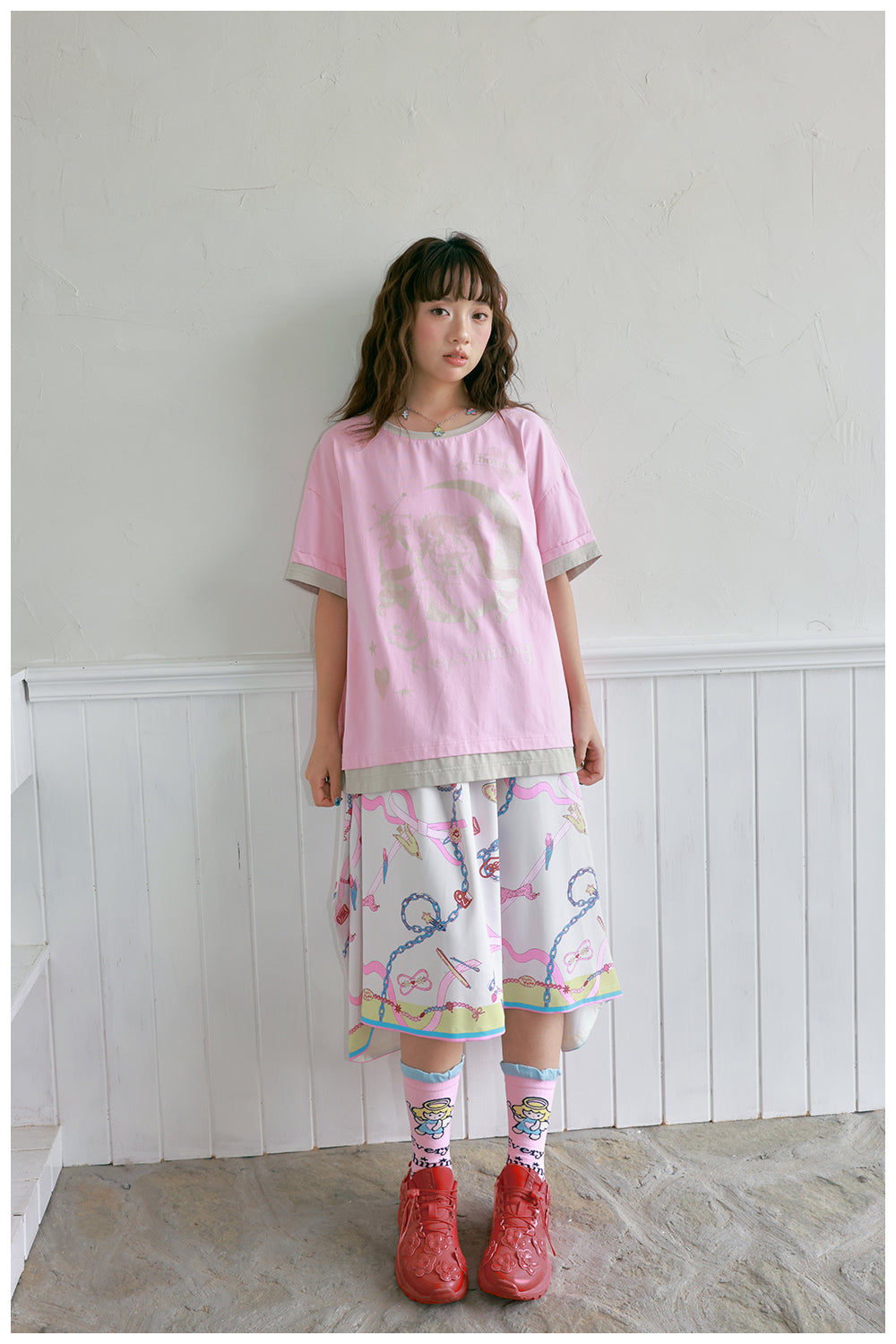 tntntutu Moon & Flowers Print Tee | Harajuku Layered Angel Girl T-Shirt tshirt tntntutu