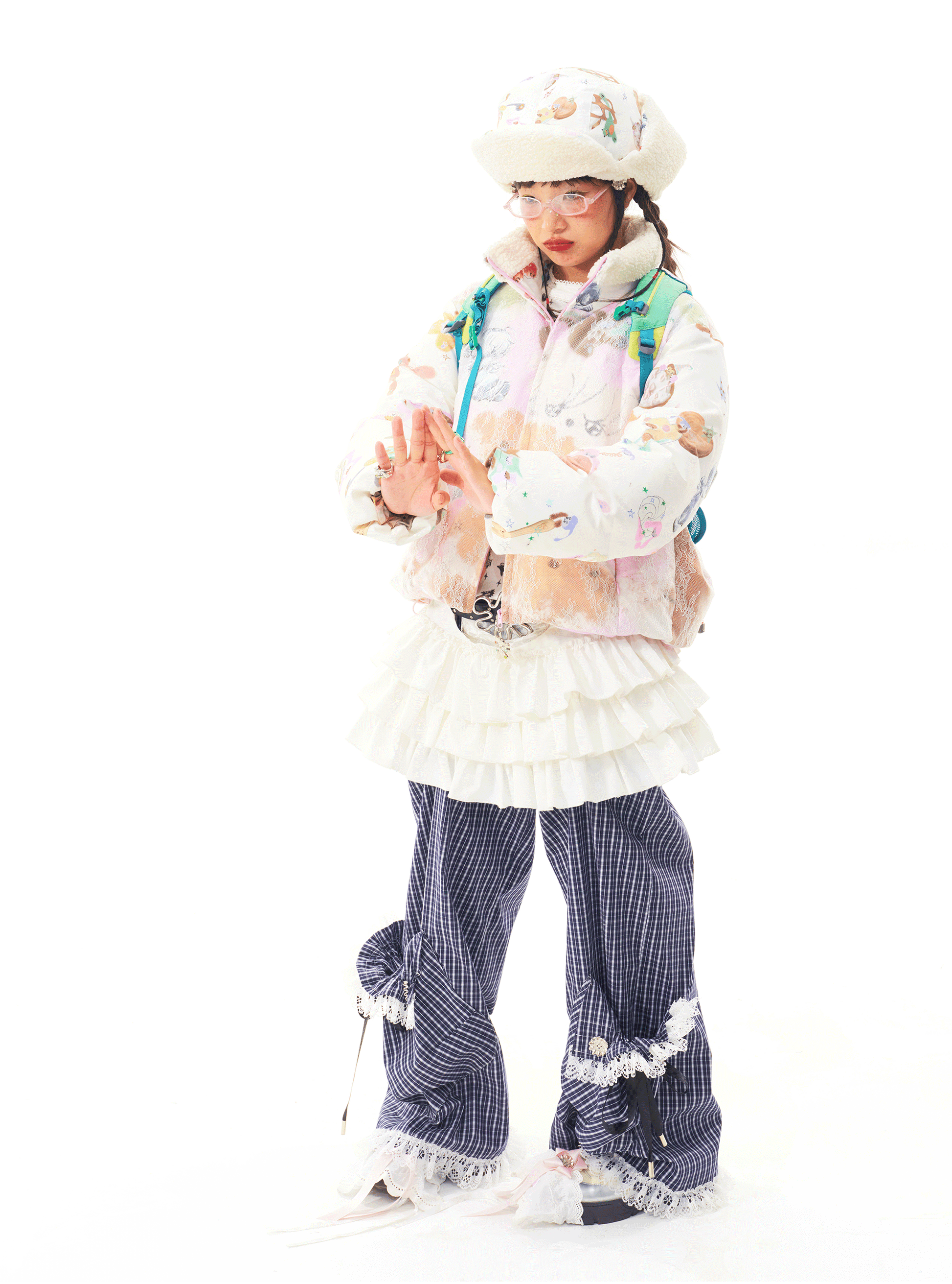 sillysis - Cute Illustrated Down Jacket jacket sillysis