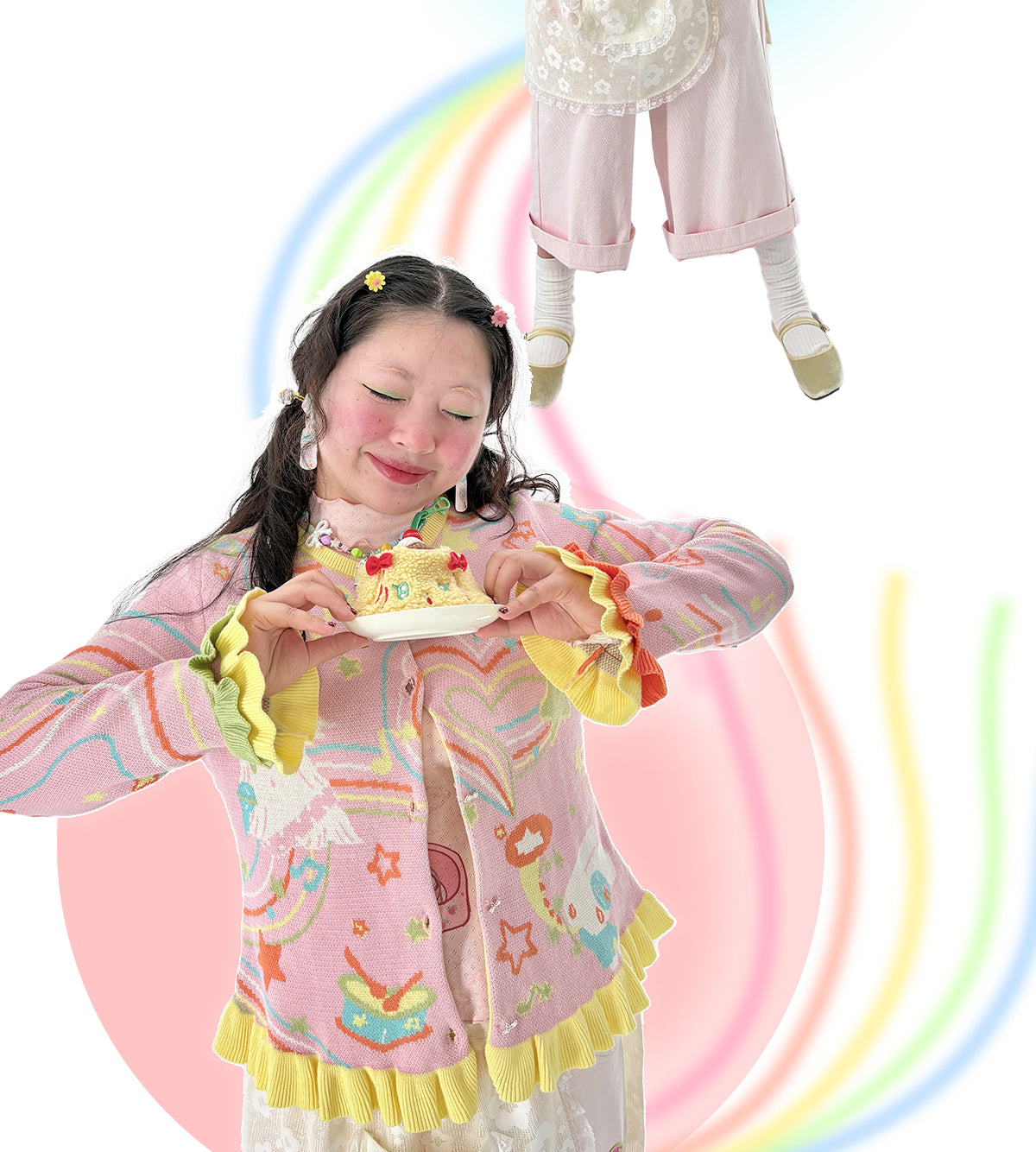 shishihshop – Kawaii Heart Knit Cardigan cardigan shishihshop