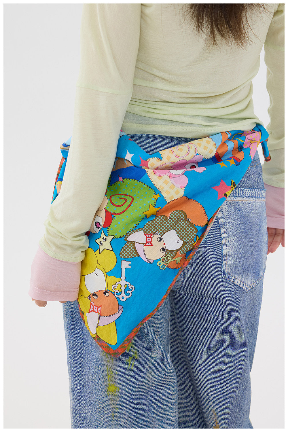 tntntutu - Cartoon Patch Denim Pants pants tntntutu