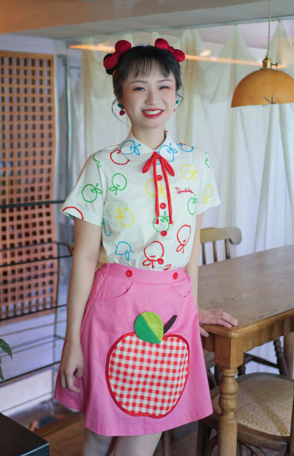GOODBABY - Vintage Apple Pinafore Dress skirt goodbaby