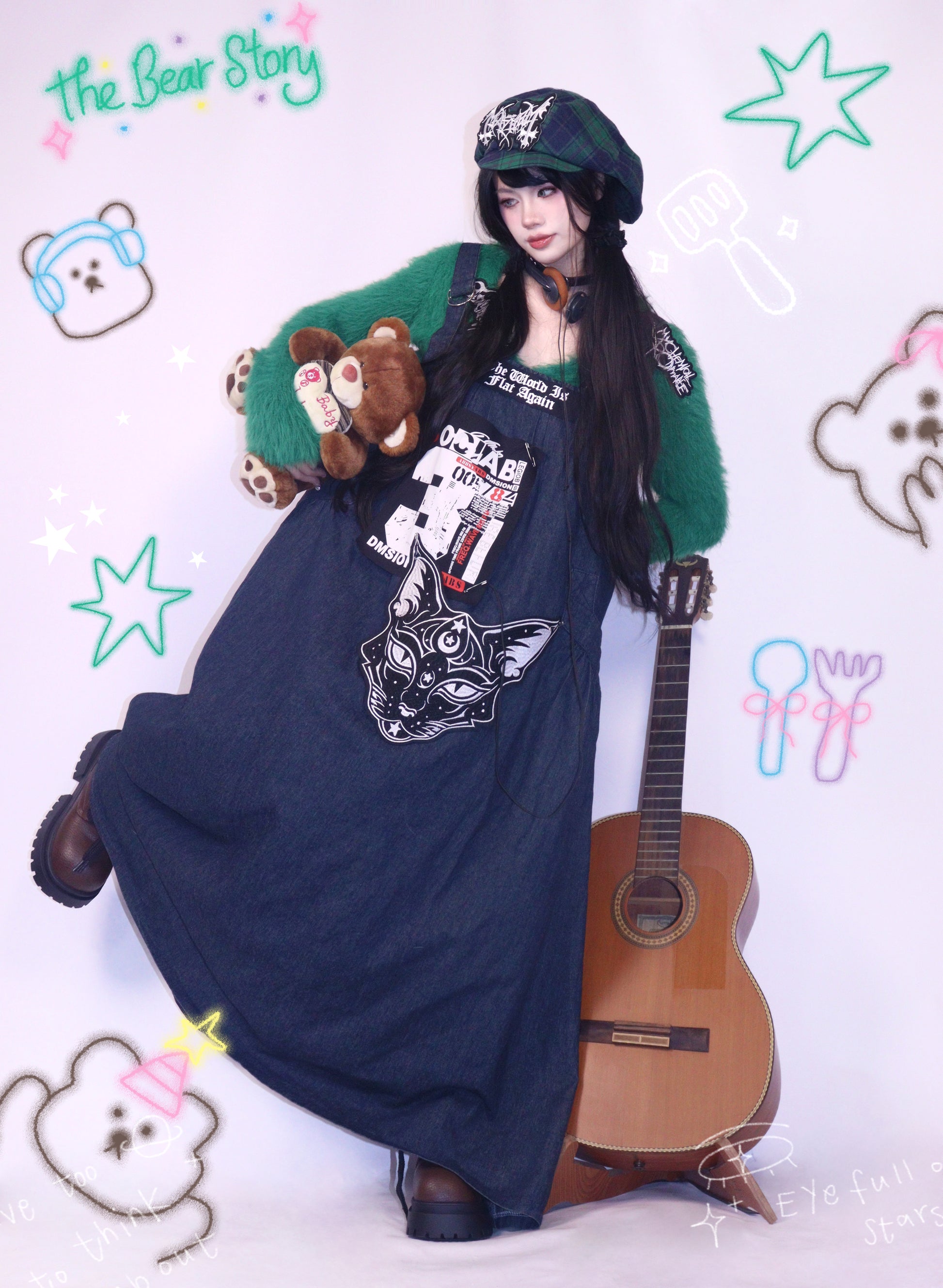 Leerroo - Y2K Vintage Denim Pinafore Dress dress Leerroo