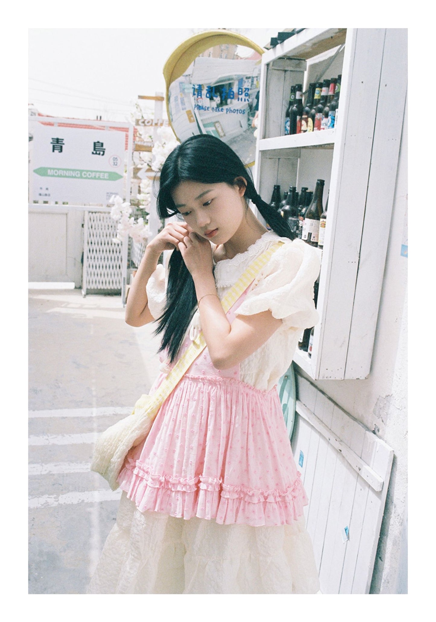 DADANAKO - Pink Polka Dot Pinafore Dress dress DADANAKO