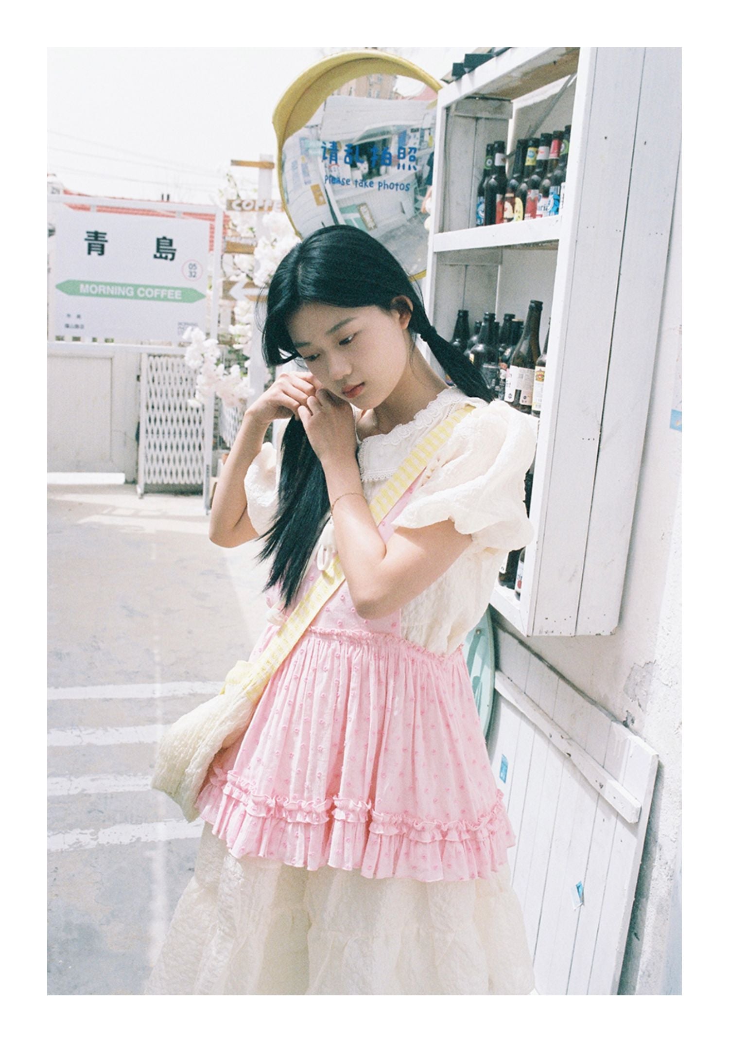 DADANAKO - Pink Polka Dot Pinafore Dress dress DADANAKO