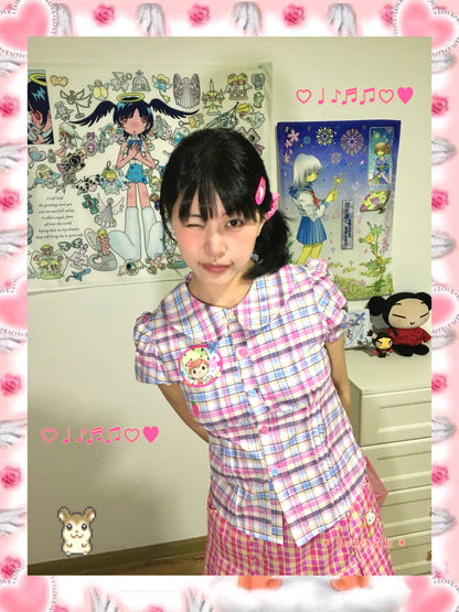 Bodytalk - Doll Collar Print Blouse shirt bodytalk
