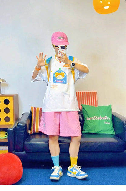 KURIOSITAET - White Playful Cotton Print Tee tee KURIOSITAET