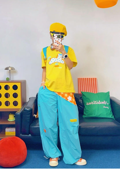 KURIOSITAET - Yellow Embroidered Dopamine Tee tee KURIOSITAET
