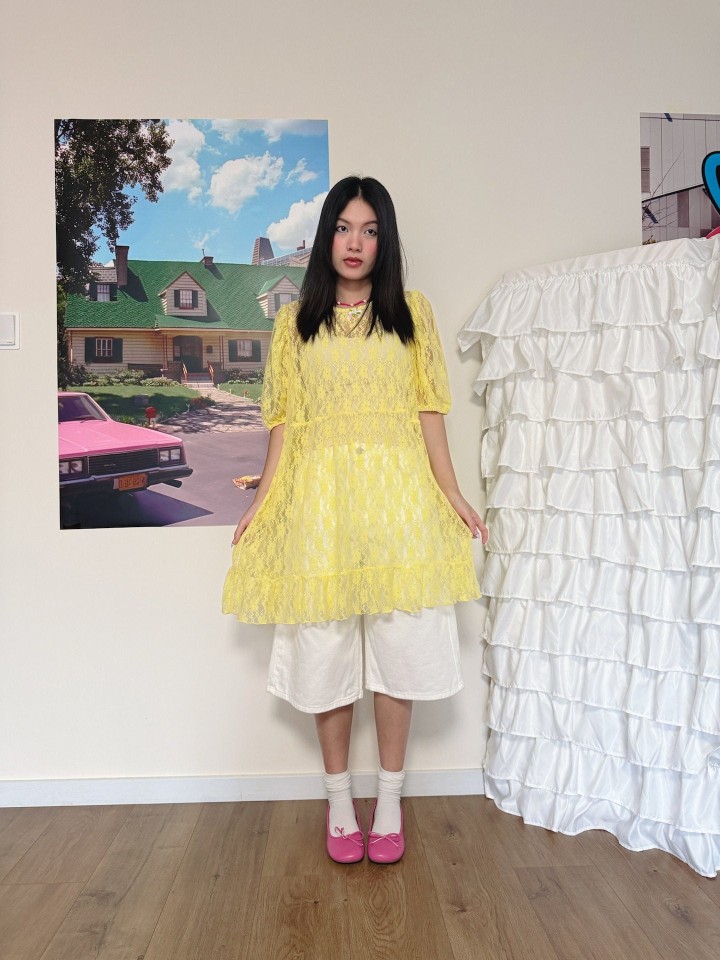 Bunnybunnygun - Multi Color Lace Overlay Dress dress bunnybunnygun