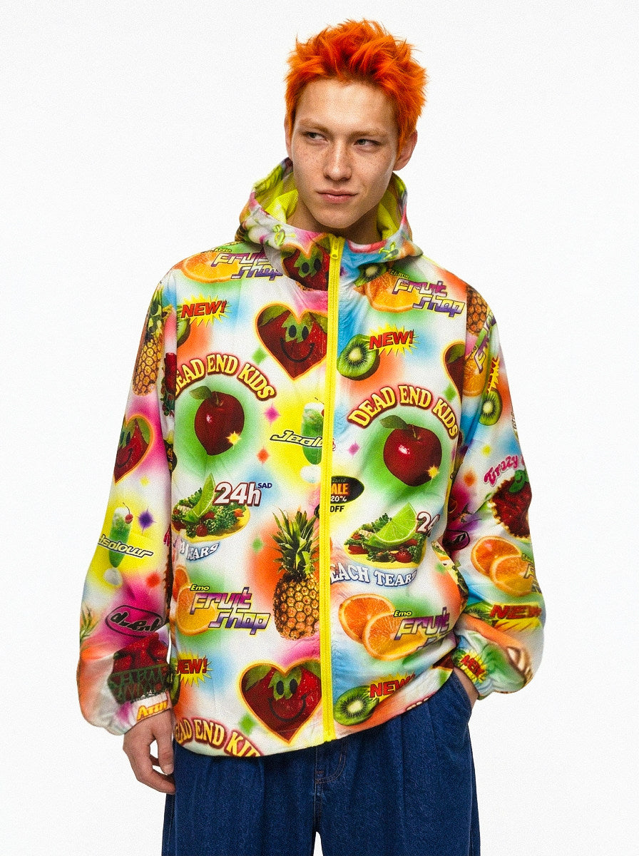 DeadEndKids - Colorful Fruit Techwear Windbreaker Jacket jacket DeadEndKids