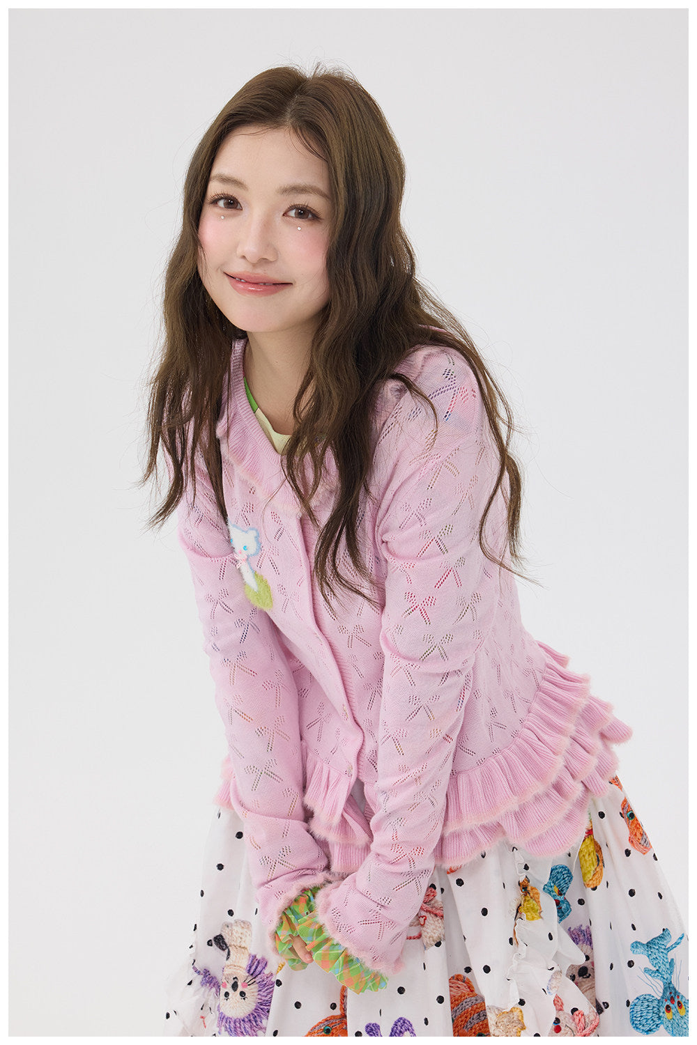 tntntutu - Pink Bow Knit Cardigan cardigan tntntutu