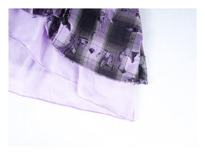 Allbubble - Purple Black Lace Mini Skirt skirt Allbubble