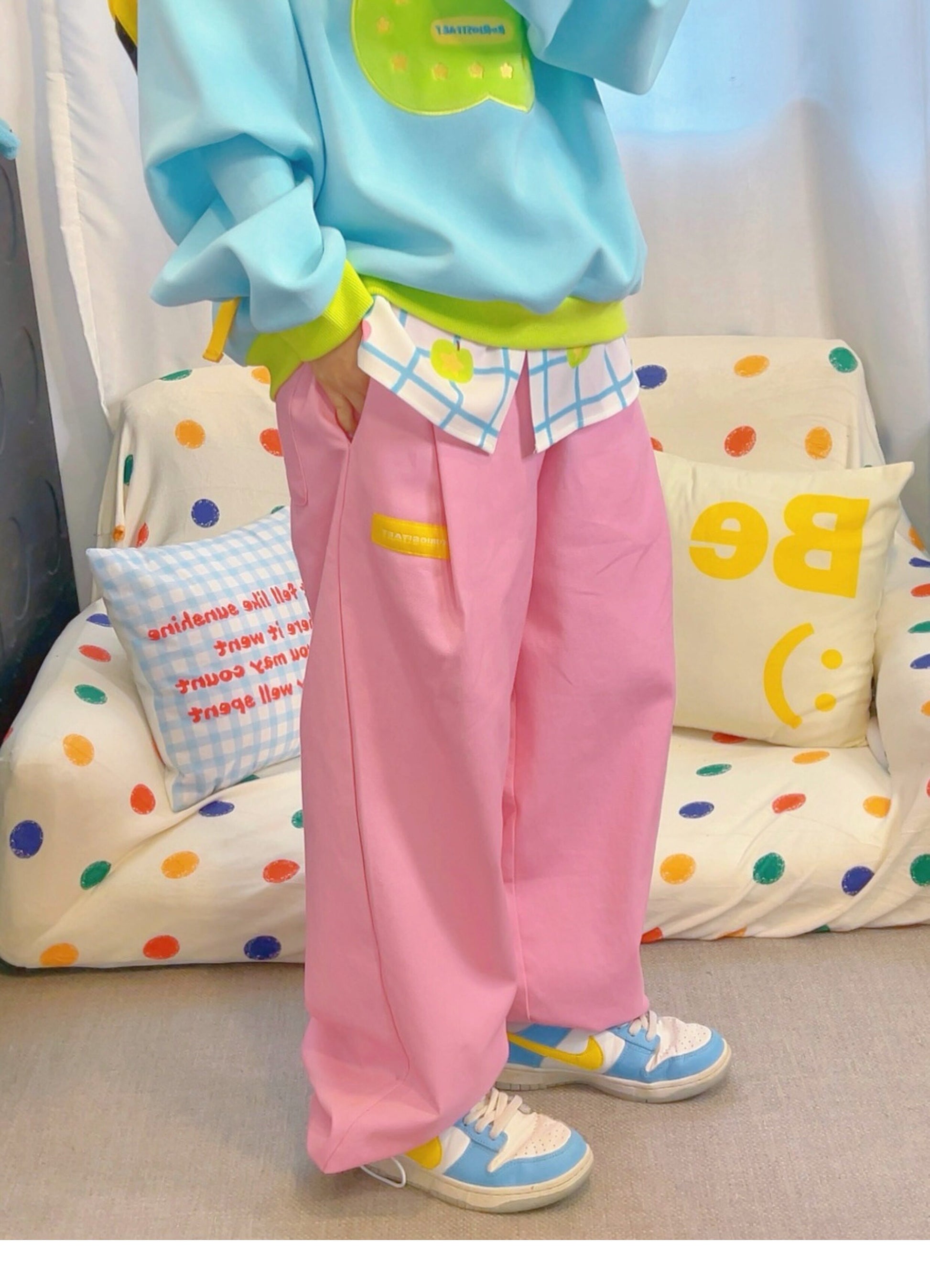 KURIOSITAET - Pink Wide-Leg Pants pants KURIOSITAET