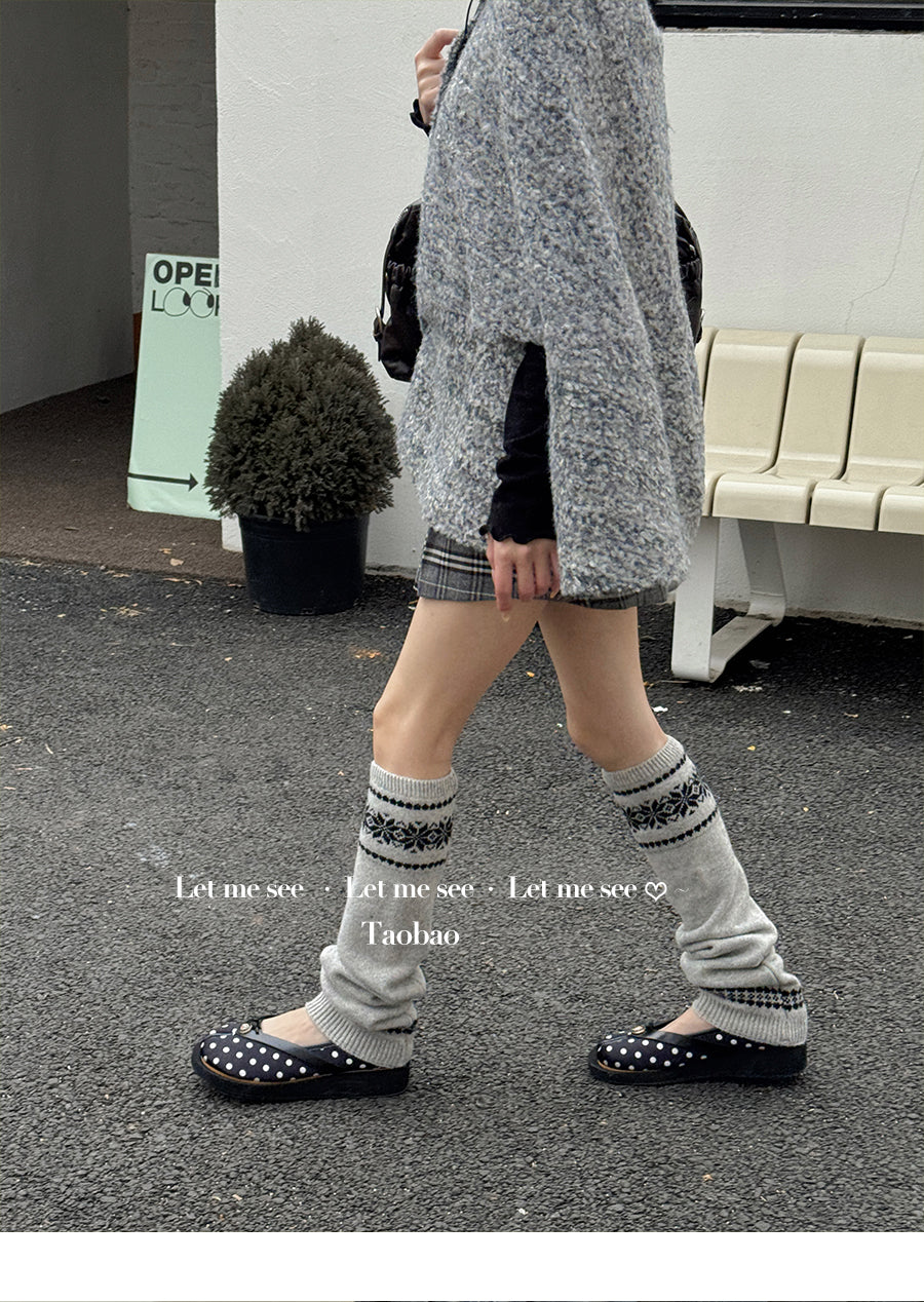 LET ME SEE - Fair Isle Snowflake Leg Warmers leg warmmers let me see