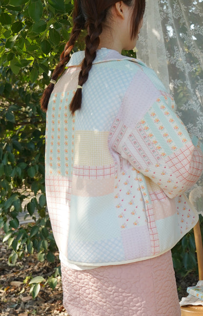 Little Berry - Kawaii Reversible Floral Padded Jacket coat Little Berry