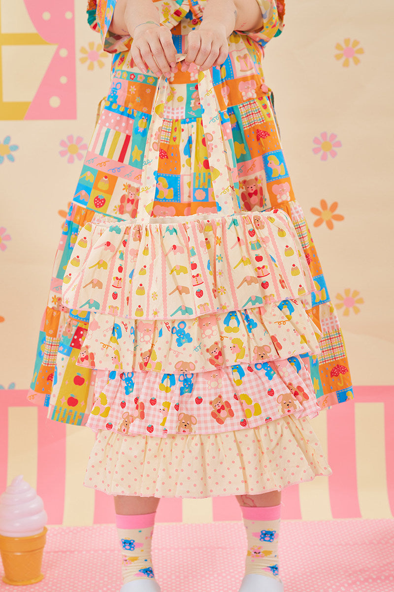 NIKKOU - Summer Cake Tiered Tote Bag bag Nikkou home