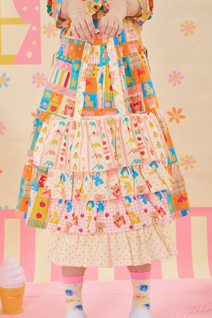 NIKKOU - Summer Cake Tiered Tote Bag bag Nikkou home