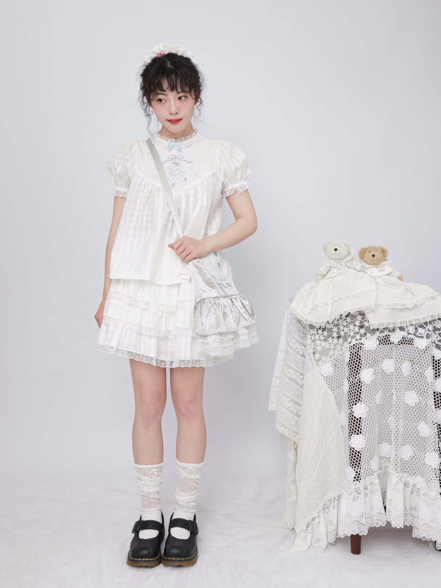 SemenCoicis - Bear Plaid Embroidered Shirt shirt SemenCoicis