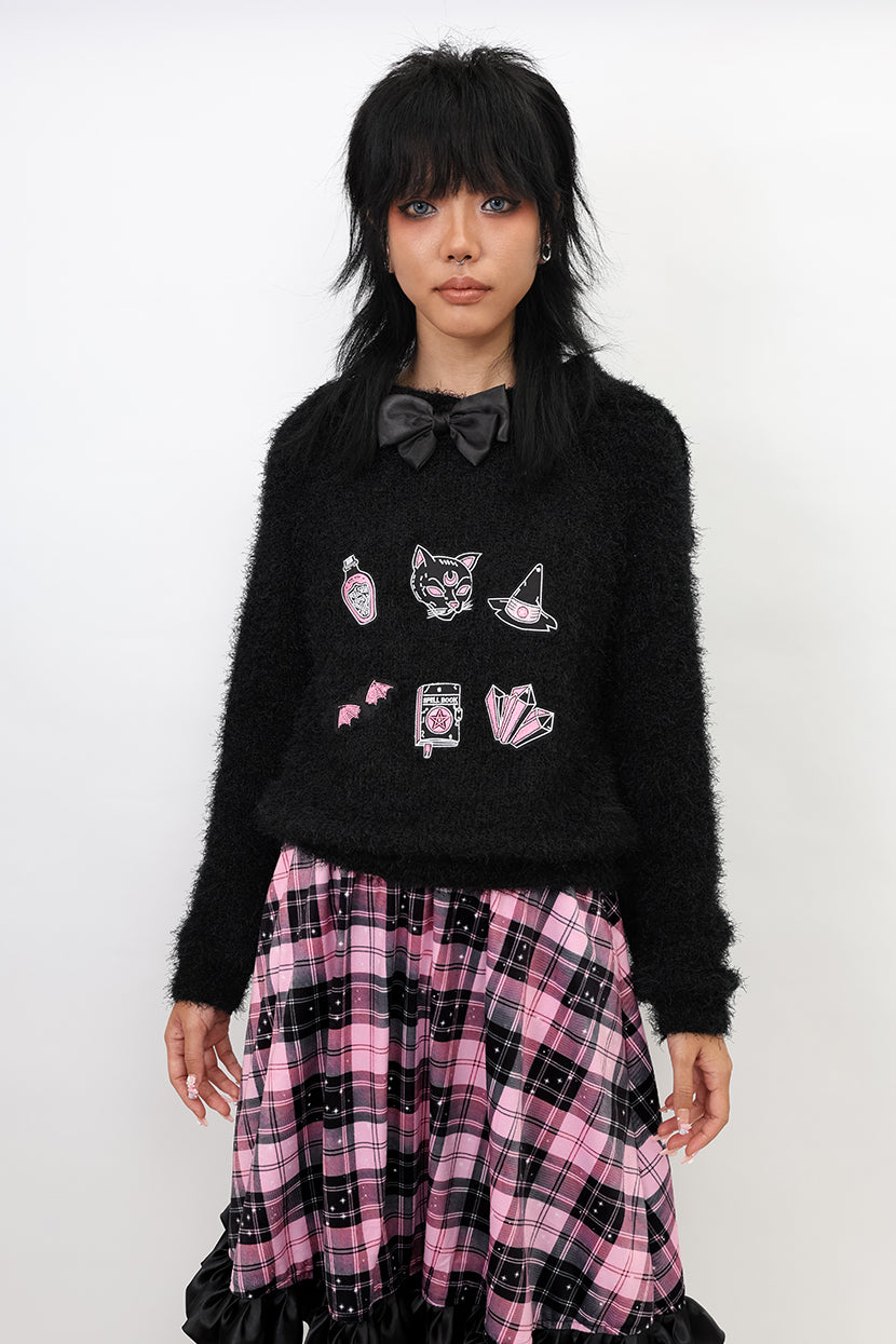 Nihon Kids - Gothic Bow Sailor Collar Knit Sweater sweater NIHON KIDS