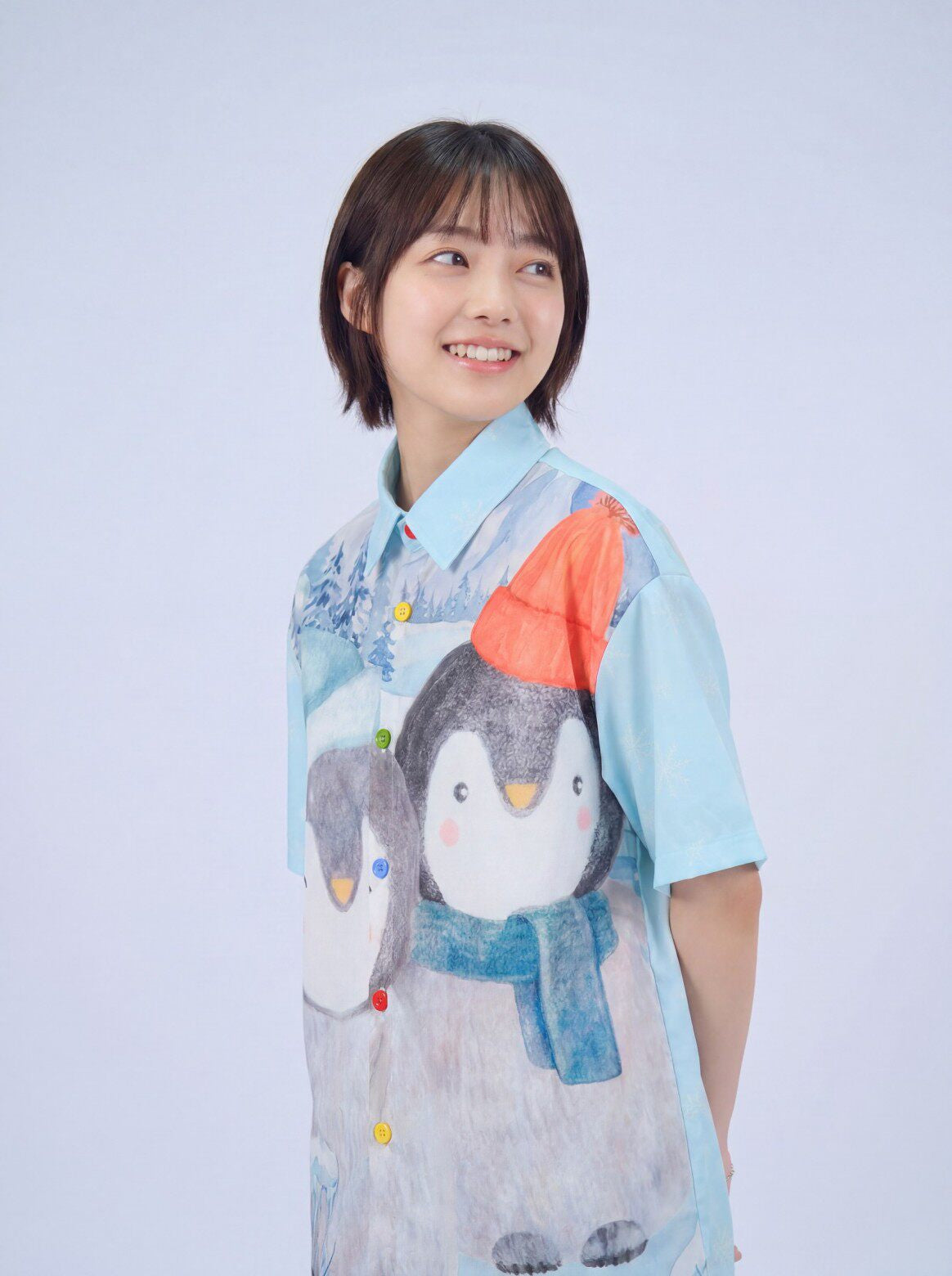 MeowMeow Bug - Vintage Print Vacation Shirt shirt MeowMeow Bug Blue Penguin M