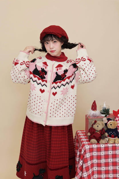 SemenCoicis - Kawaii Fair Isle Dog Knit Sweater sweater SemenCoicis