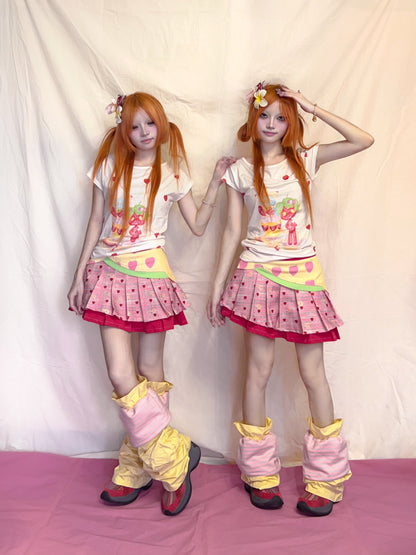 YJM with biubiu Strawberry Slim Fit T-Shirt – Y2K Harajuku Kawaii Style Tee tshirt YJM with biubiu