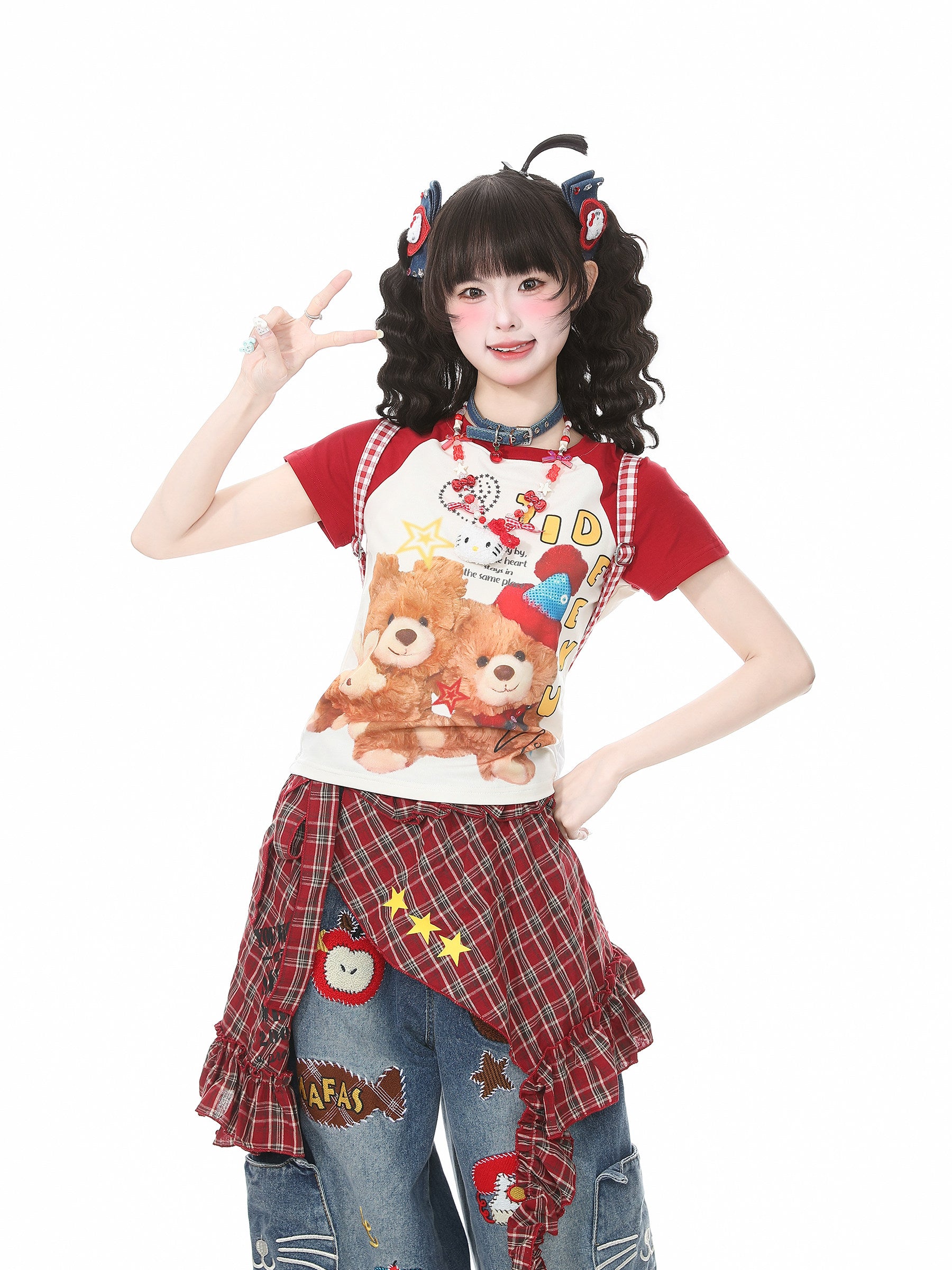 Languid Park - Contrast Raglan Crop Tee apron Languid Park