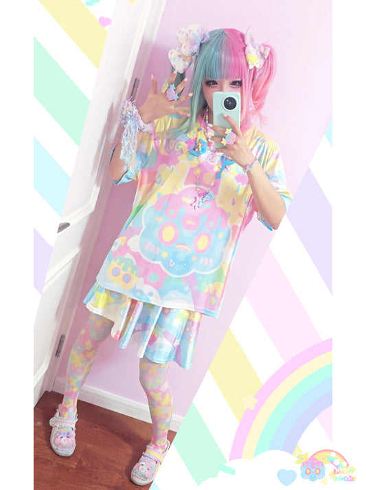 Rainbow Universe RUX - Pastel Macaron Decora Kei Skirt Set set Rainbow Universe RUX